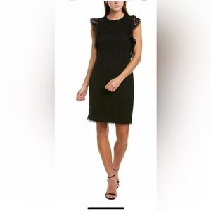 Vince Camuto Black Lace Flutter Sleeve Dress NWOT SZ 16